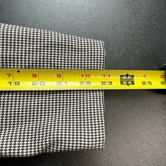 Women’s Size 8 Blazer Black White Houndstooth Career Preppy Bow Pockets Coquette - Picture 11 of 15